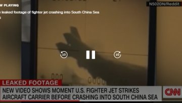 See leaked footage of fighter jet crashing into South China Sea